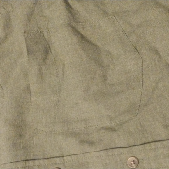 Men's Tan Long Sleeve Button Up Shirt - Picture 5 of 9